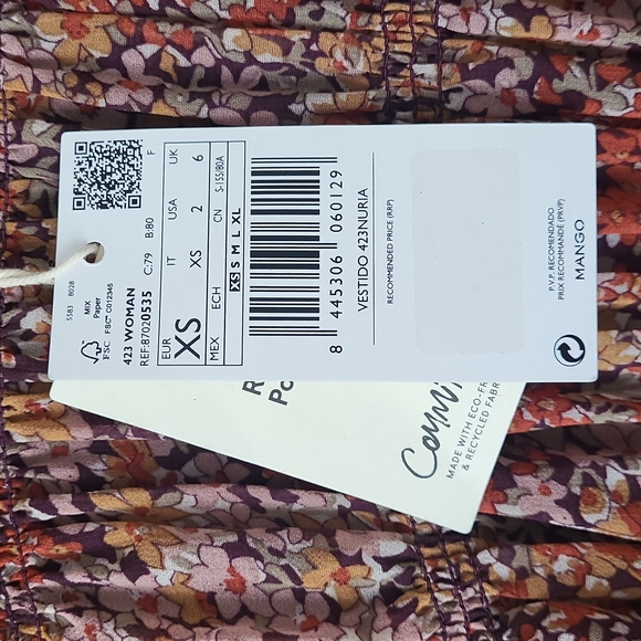 NWT Mango Chiffon Maxi Dress - Picture 2 of 6